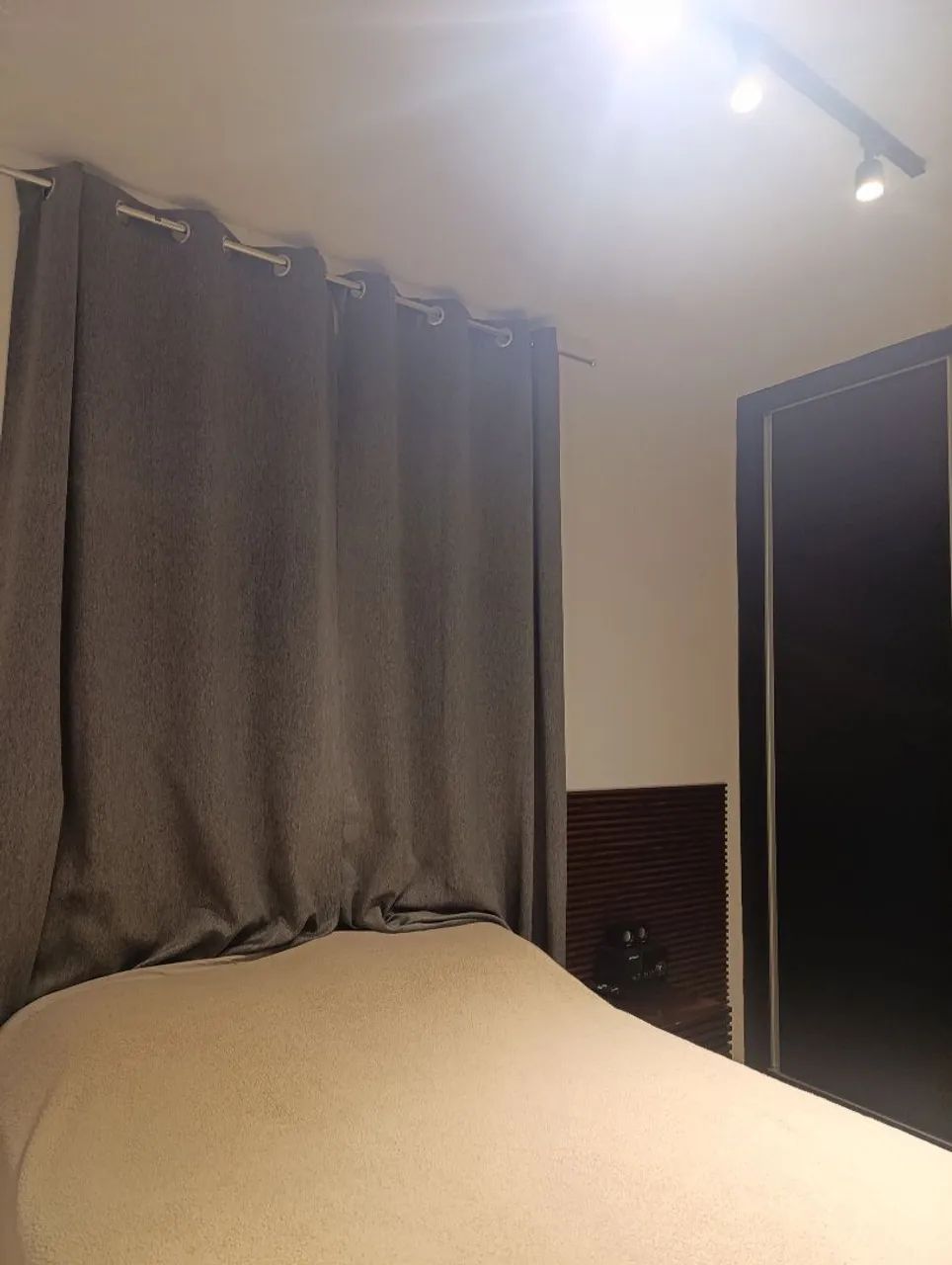 Cortina Cinza Escuro para Quarto com blackout .