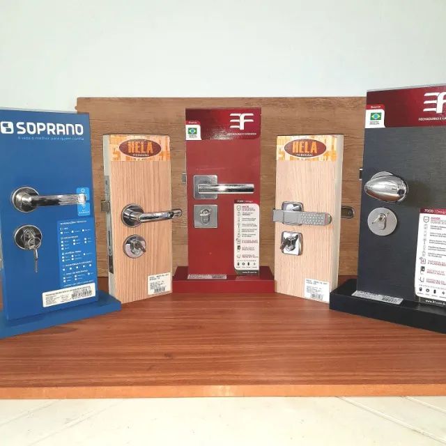 Fechadura de Porta Inox com Maçaneta Taco de Golf - Chave interna Gorje - 3F - Foto 4