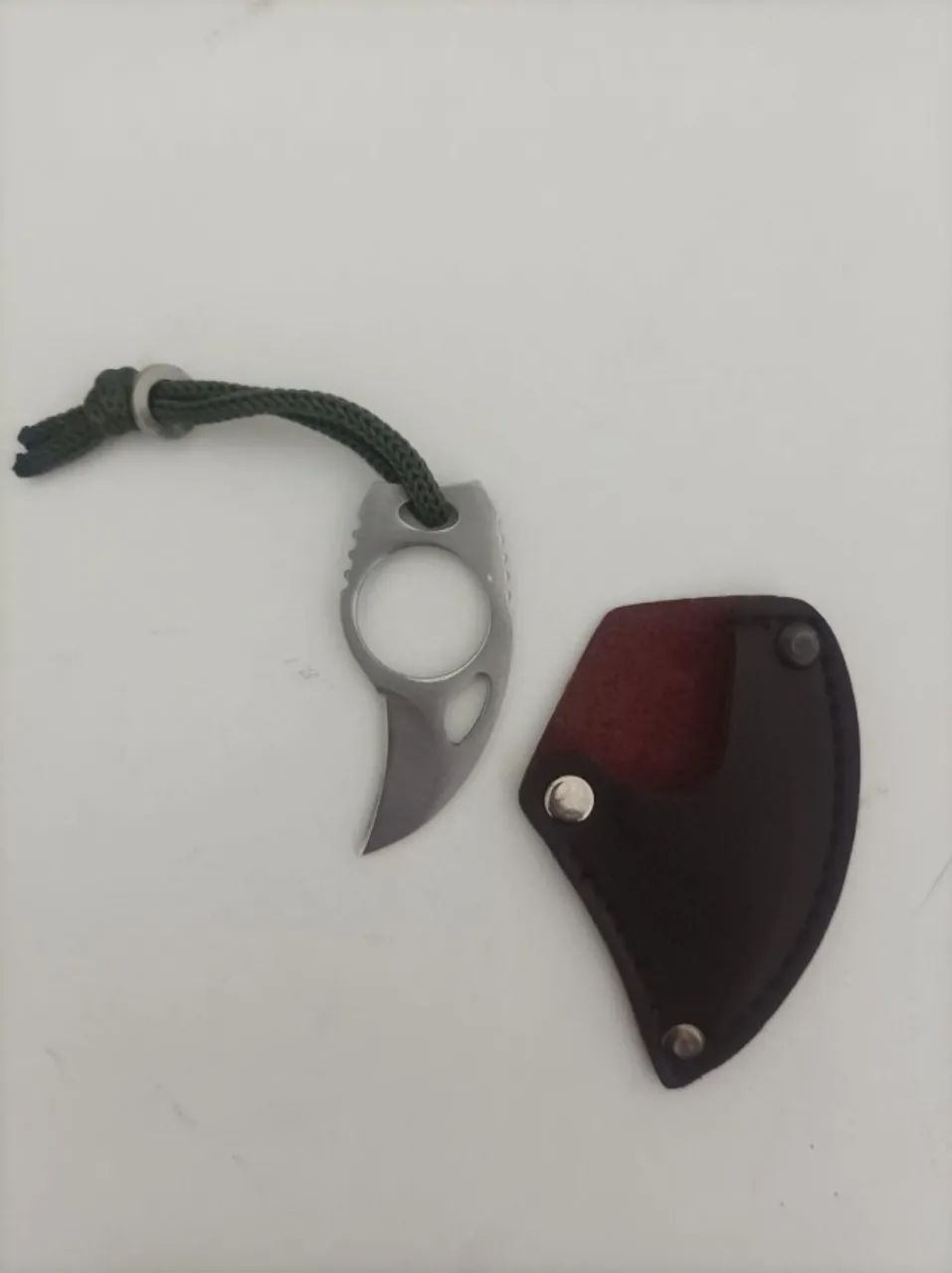 Garra de combate artesanal Karambit anel faca multiuso - Foto 4