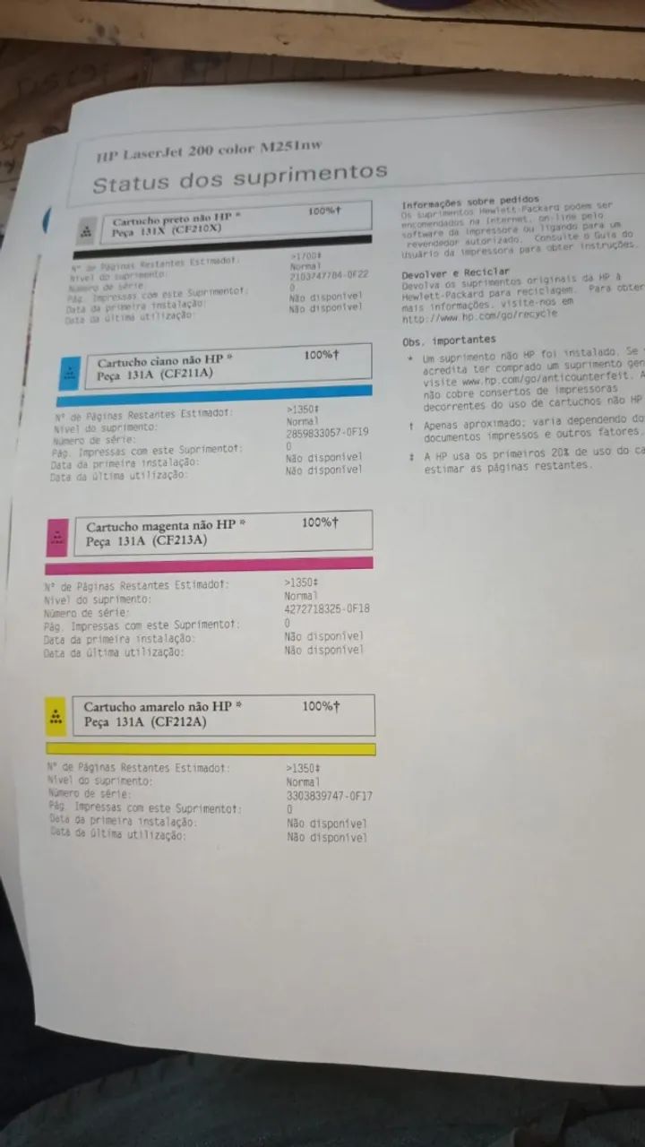 impressora Hp Laserjet color 200 M251nw Wi-fi ((transfer)) - Foto 6