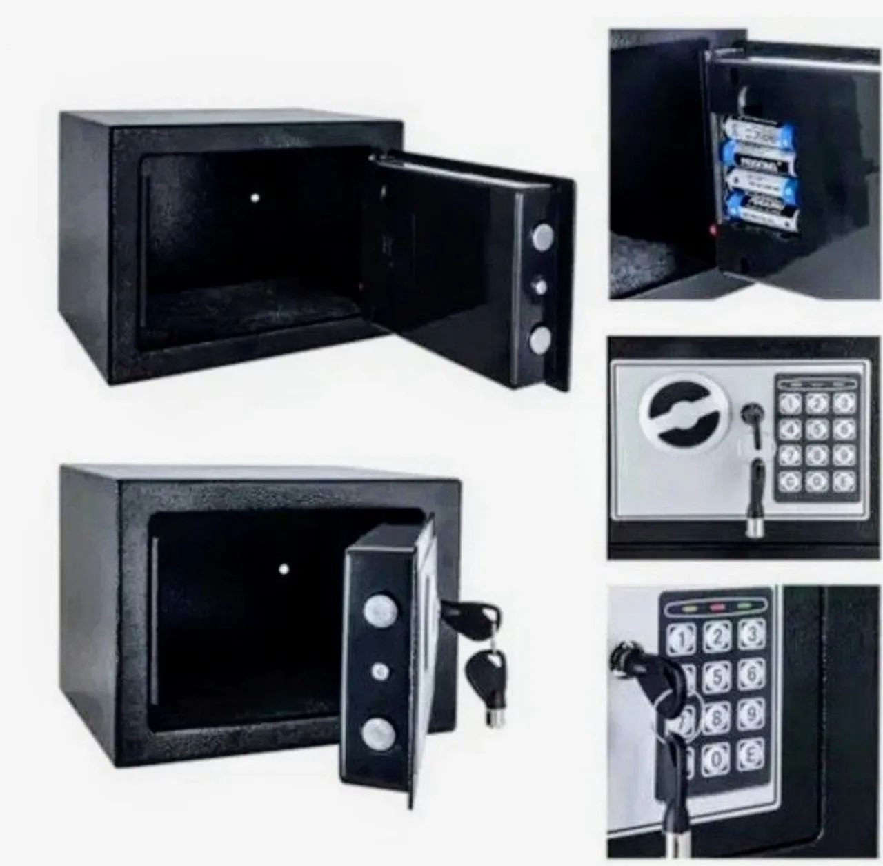 Cofre Digital Eletrônico Com Senha e Chave - produto Novo  - Foto 4