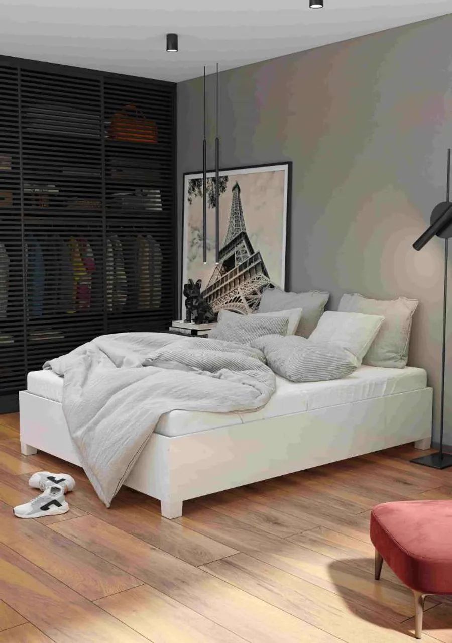 Cama Casal Clara Branco.Branco Carioca SR