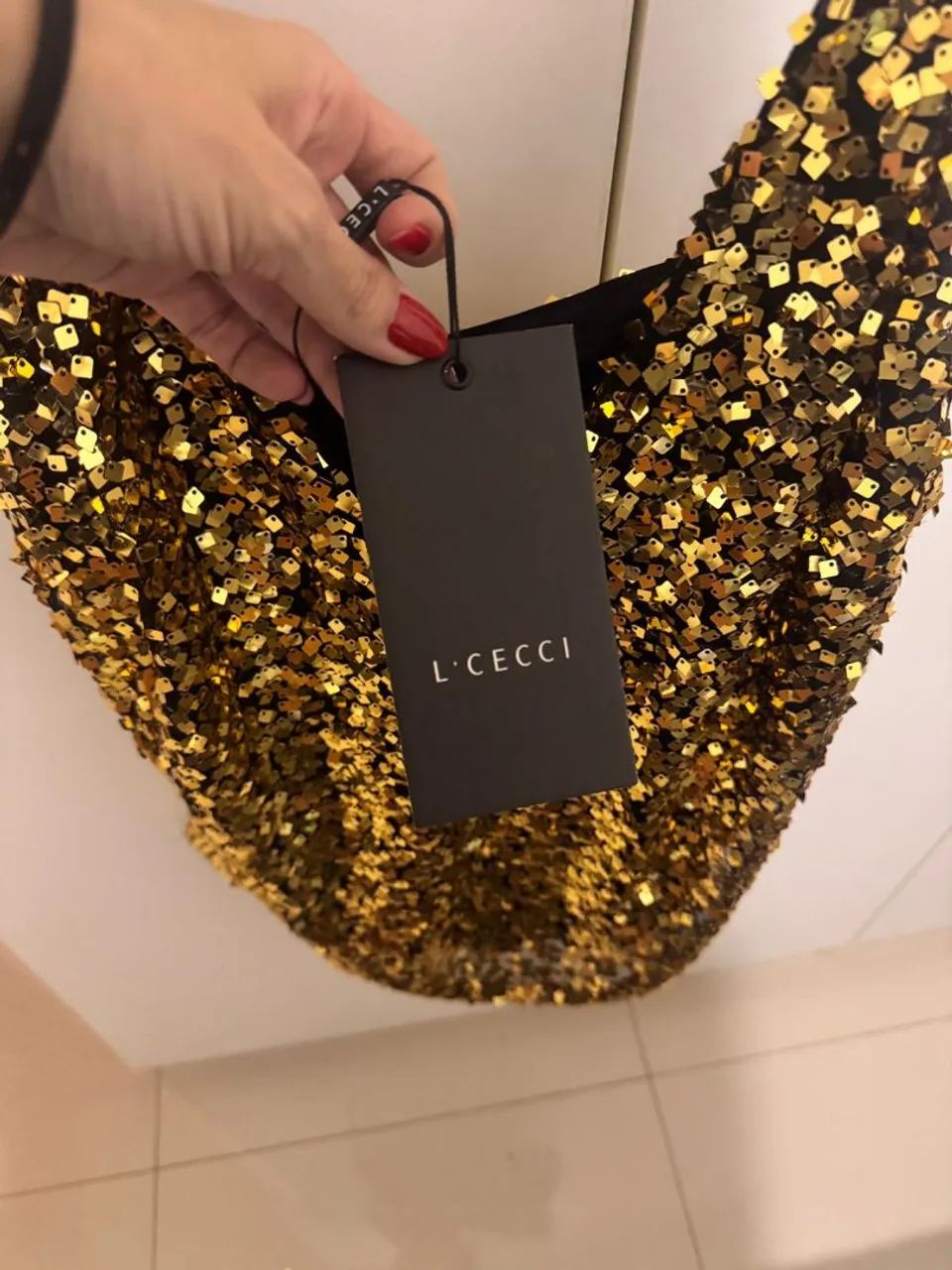 Blusa de alcinha de paetê LCECCI - Foto 2