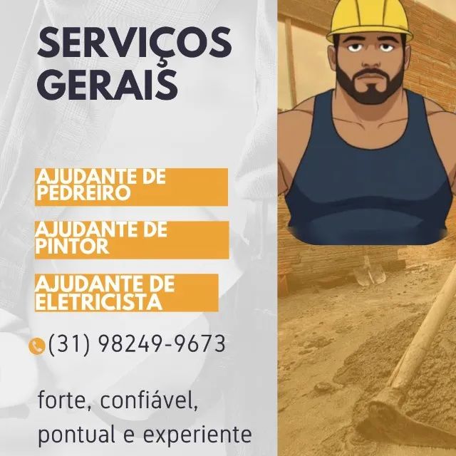 Ajudante de Pedreiro | Forte, Ágil e Confiável