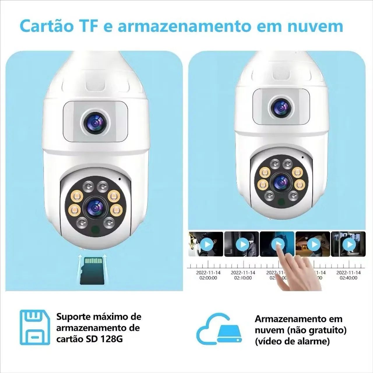 Câmera Wi-Fi bocal  - Foto 2