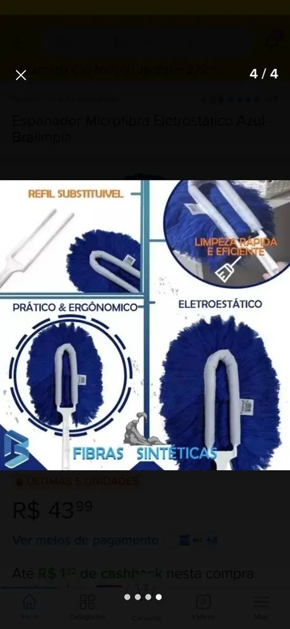 Espanador Bralimpia ELETROSTÁTICO  - Foto 2