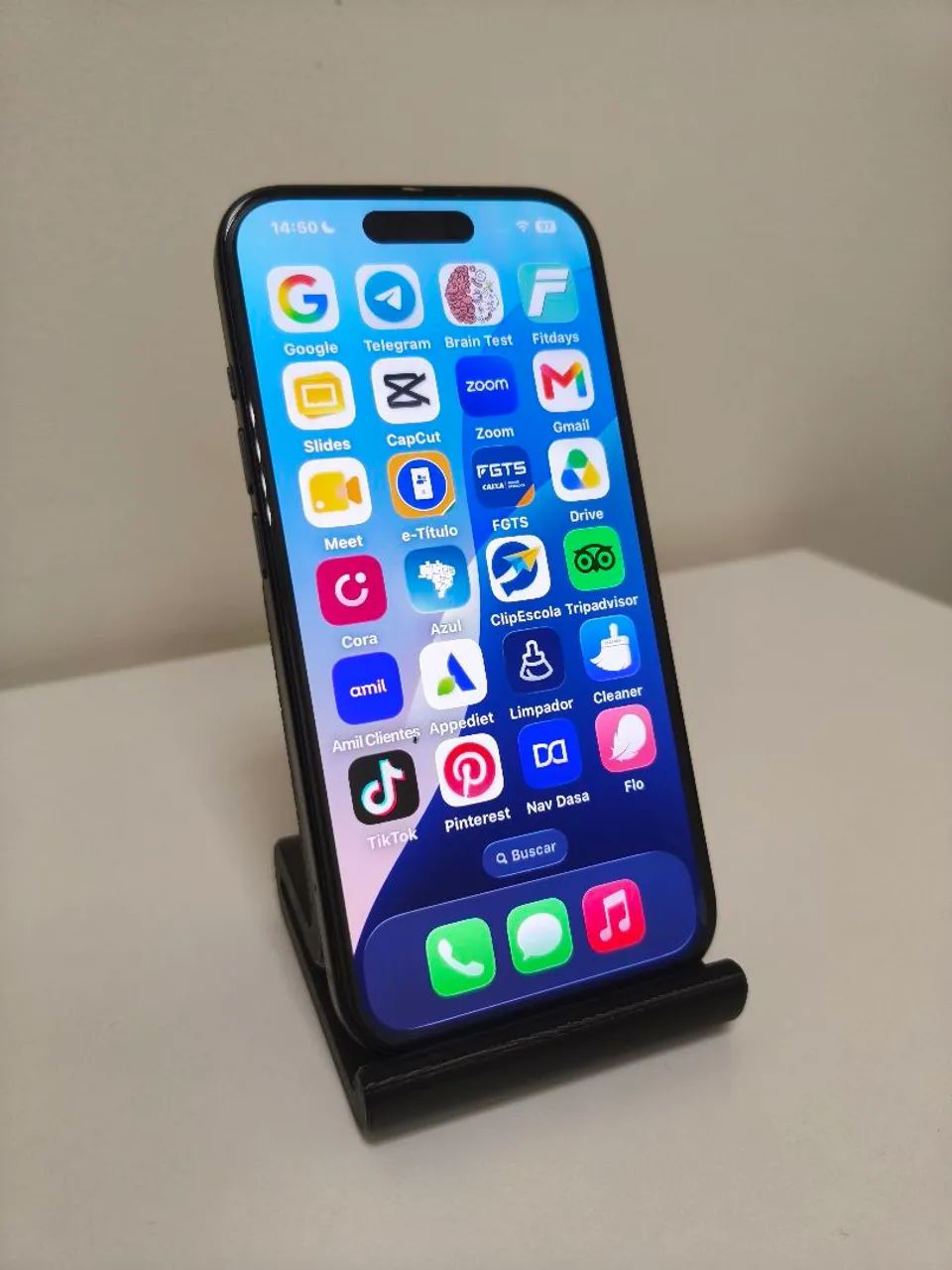Iphone 15 256GB Preto Usado Excelente Único Dono - Foto 2