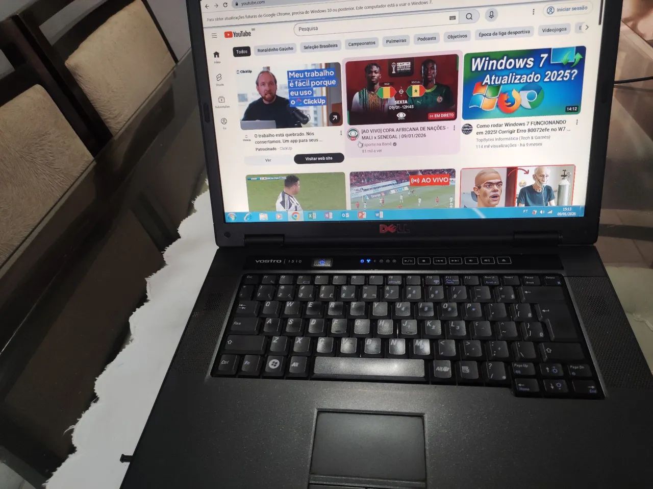 Notebook Dell 1510 core2duo 4GB de ram bateria não funciona no estado!!!! - Foto 2