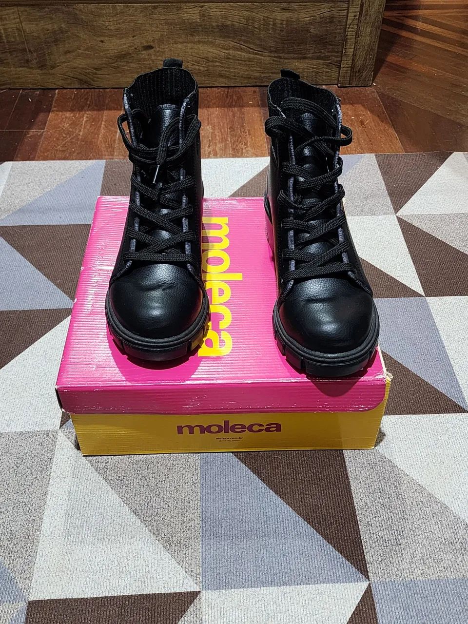 Bota moleca feminina preta 37 - Foto 2