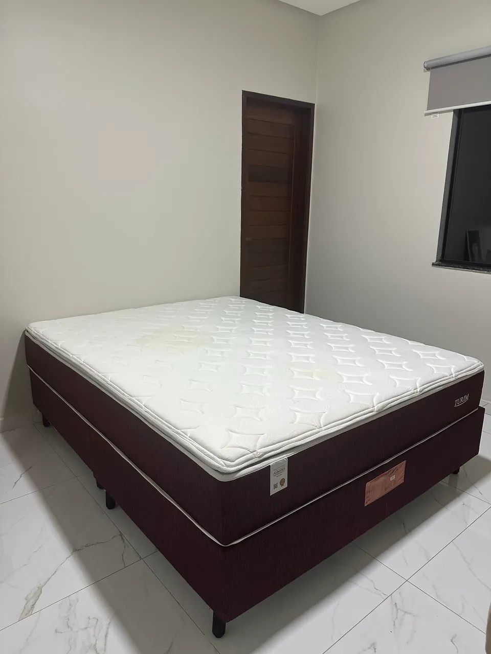 Cama Box Queen Size (Box + Colchão) Plumatex de Mola Ensacada 53cm de Altura