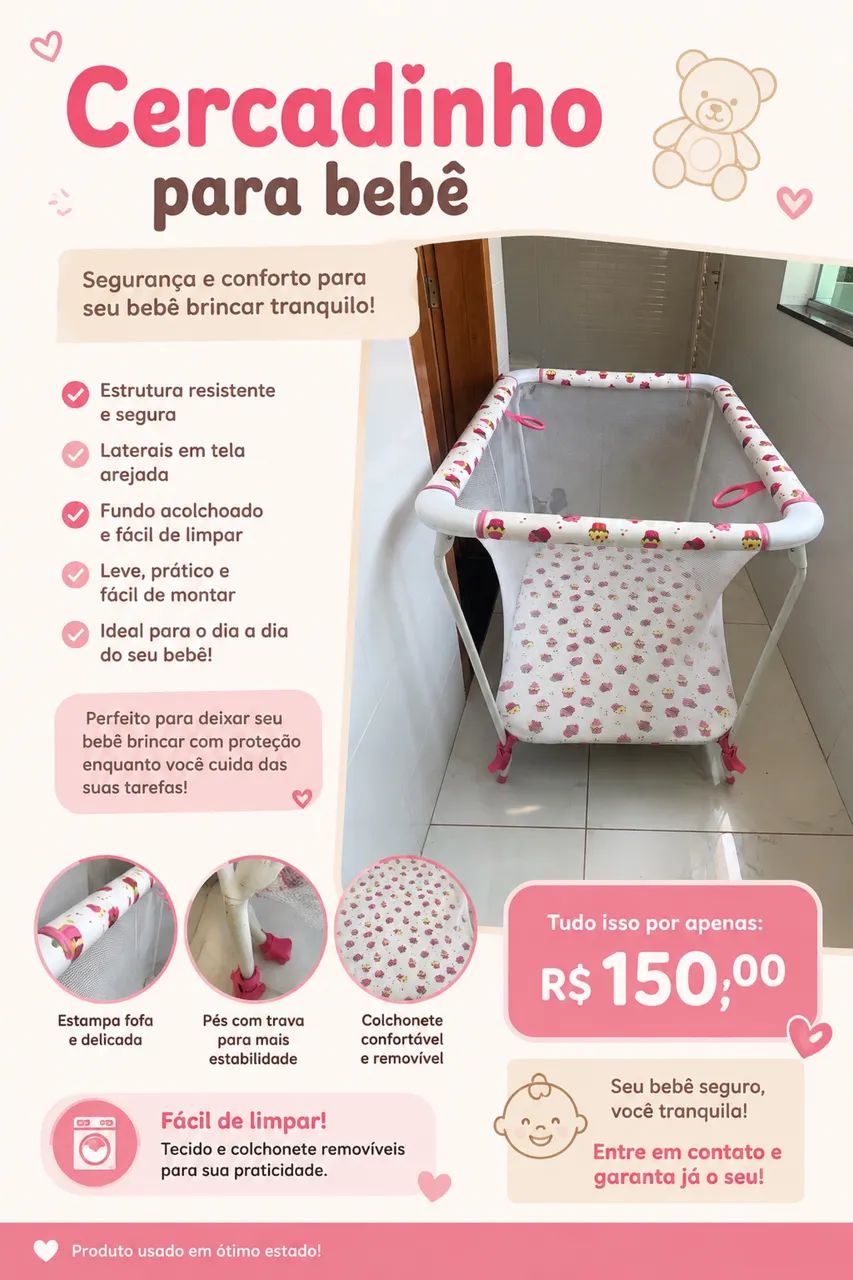Cercadinho para bebê 