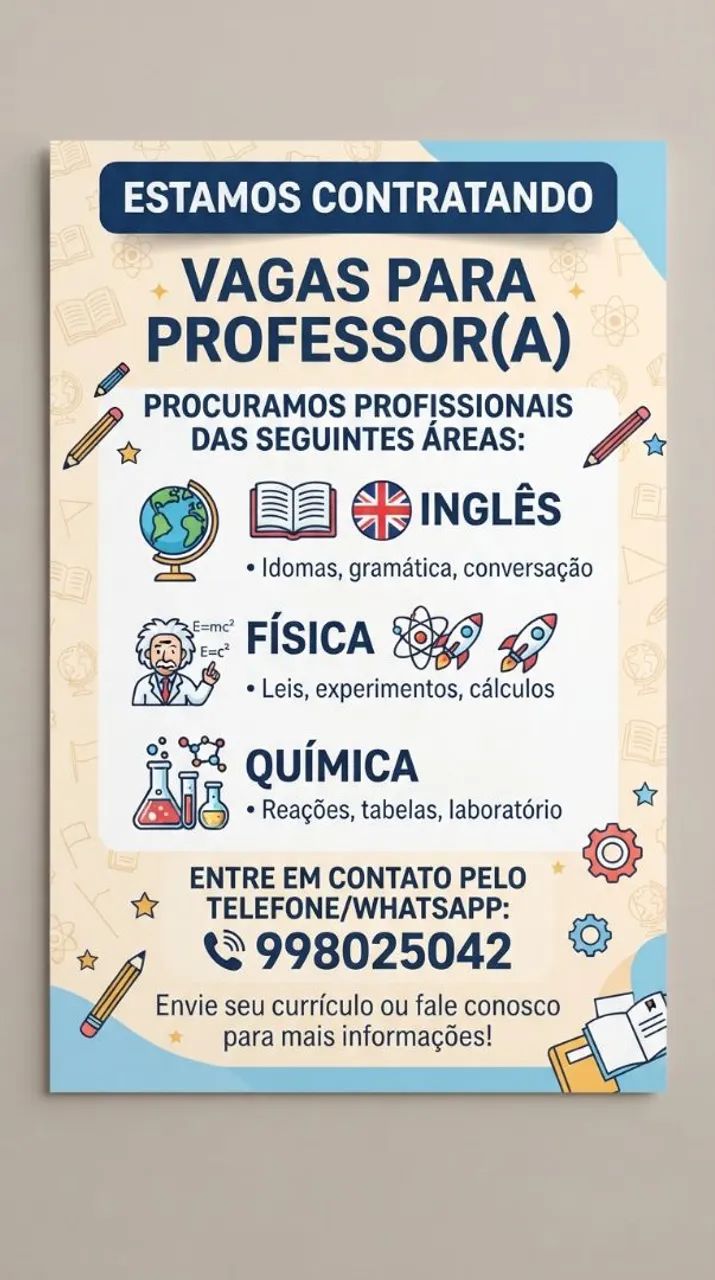 Vaga para profissionais 