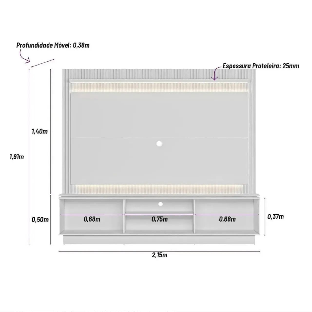 Painel Home Elegance com LEDGE  - Foto 4