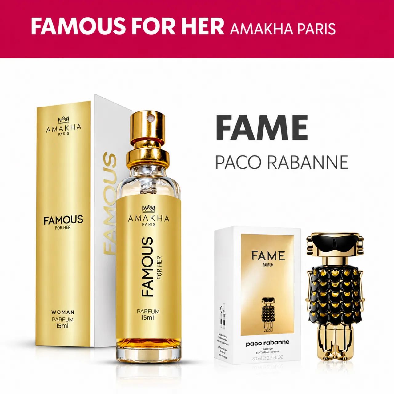 Perfume Importado Famous For Her Fame 15ml Amakha Paris