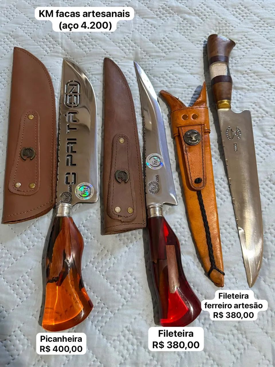 Facas artesanais 