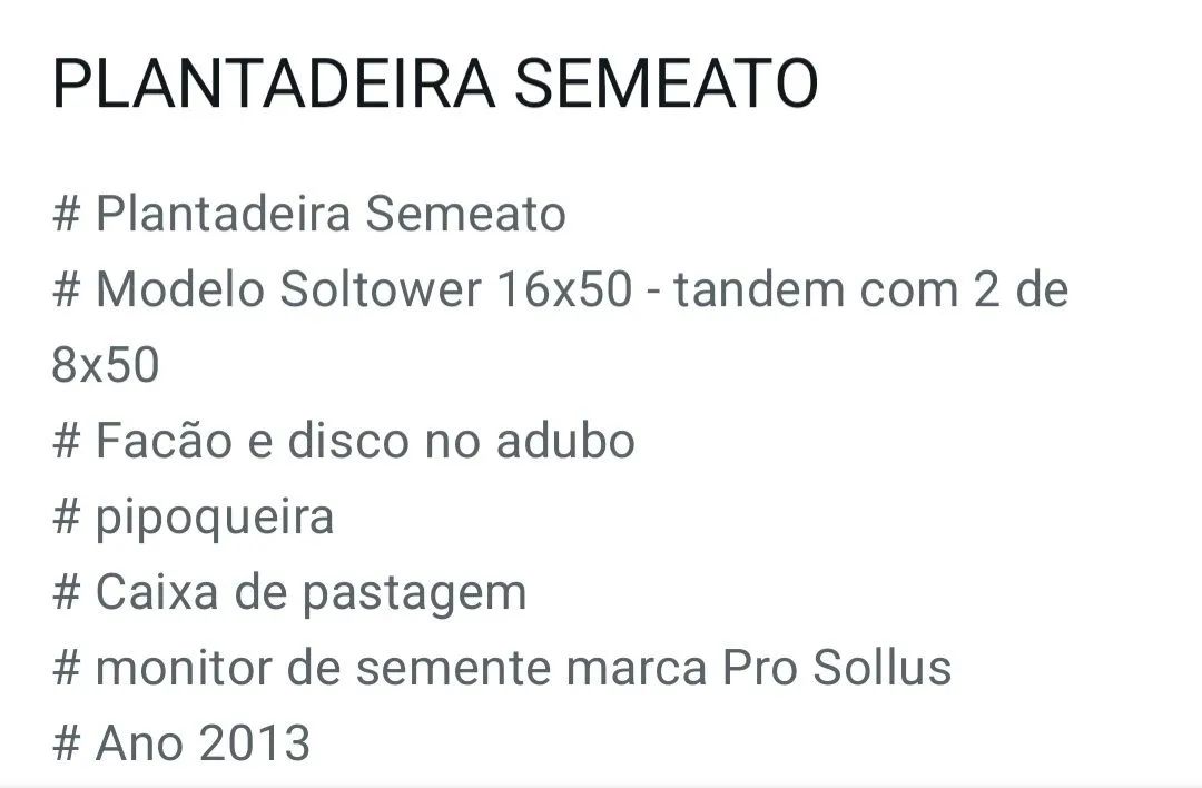 Planfadeira Semeato 16 linhas de 50 cm - Solt Tower - Foto 5