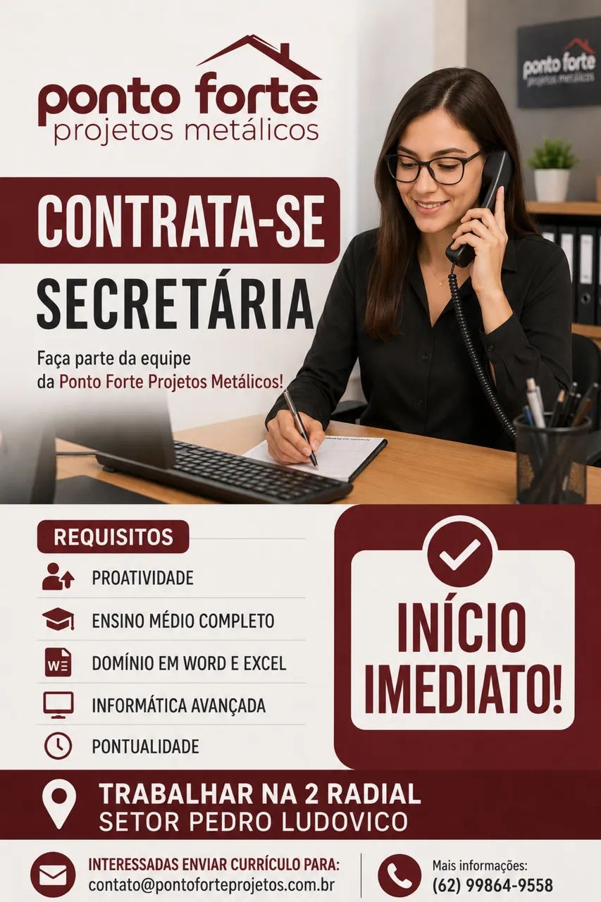 CONTRATA-SE SECRETARIA 