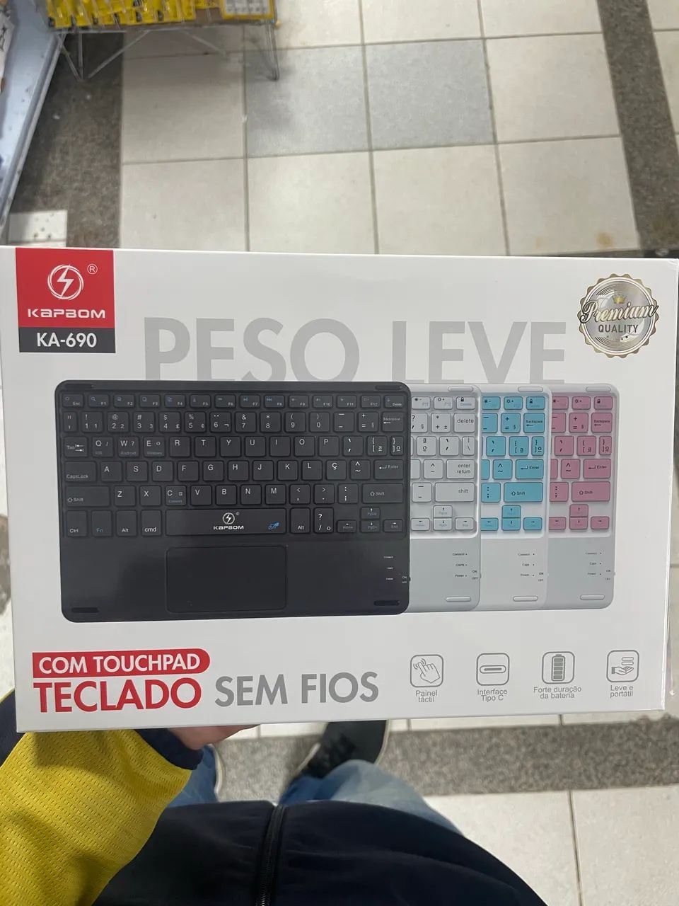TECLADO SEM FIO COM MOUSE PAD 