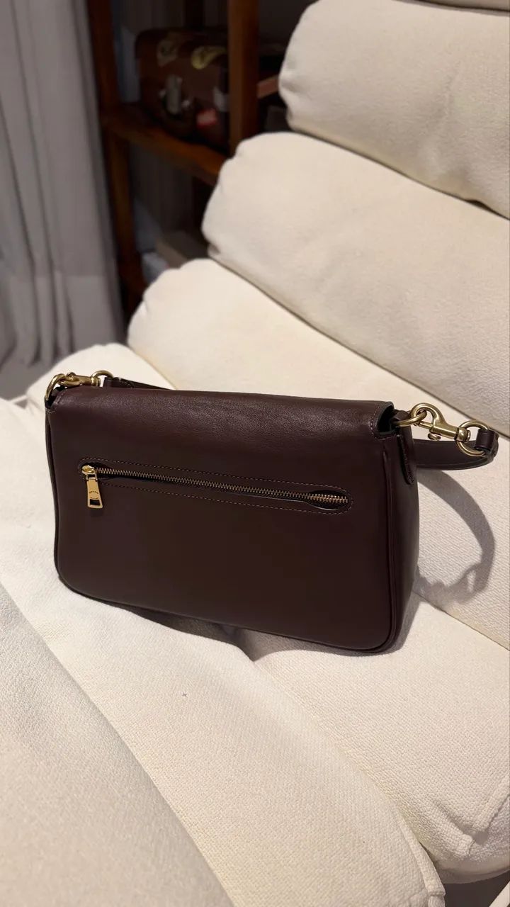 BOLSA COACH SOFT TABBY MARROM