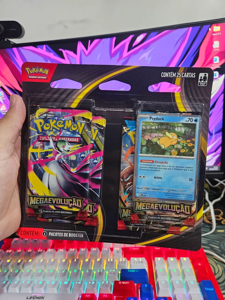 Blister Quádruplo Mega Evolução Pokémon TCG 
