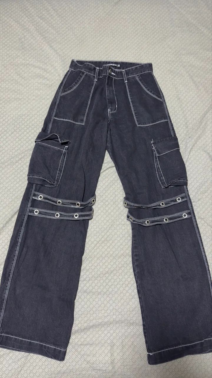 Calça Cargo Pangeia Preta