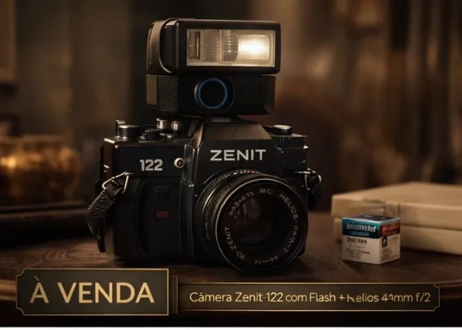 Câmera Zenit 12XL com Flashs - Foto 4