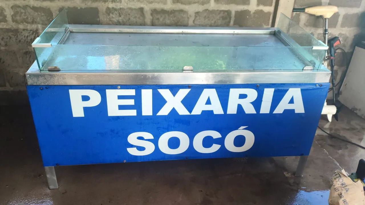 BANCADA EXPOSITORA INOX PARA PEIXES OU VERDURAAS IN