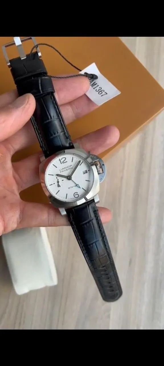 RELÓGIO PANERAI BI TEMPO/ DIAL BRANCO/ 40 MM/ S.C - Foto 5