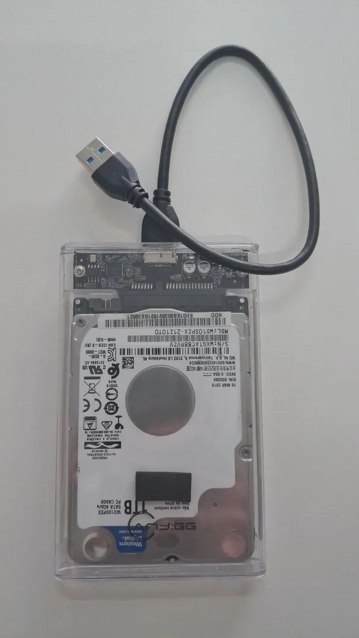 HD externo de 1 TB + case