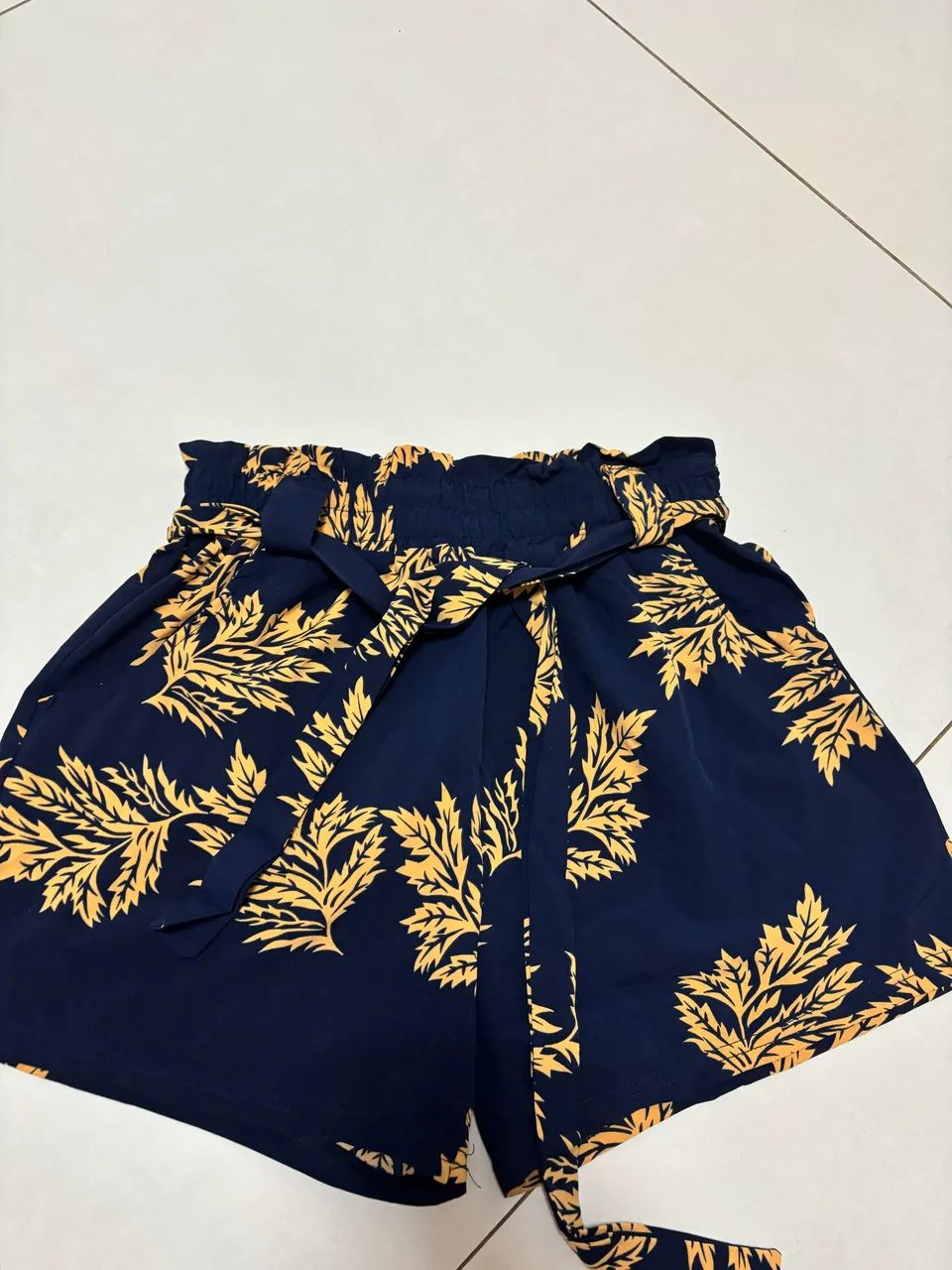 Short verão com cinto azul marinho  - Foto 3