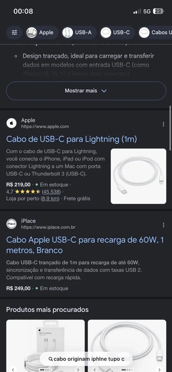 Cabo iPhone original + caixa iPhone 17 - Foto 4