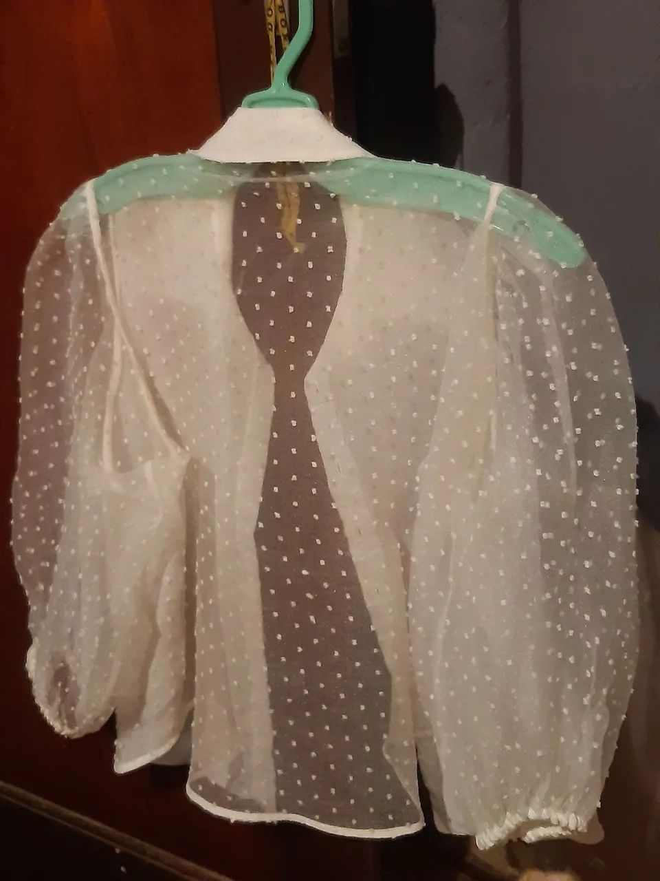 Camisa em organza Zara feminina M - Foto 2