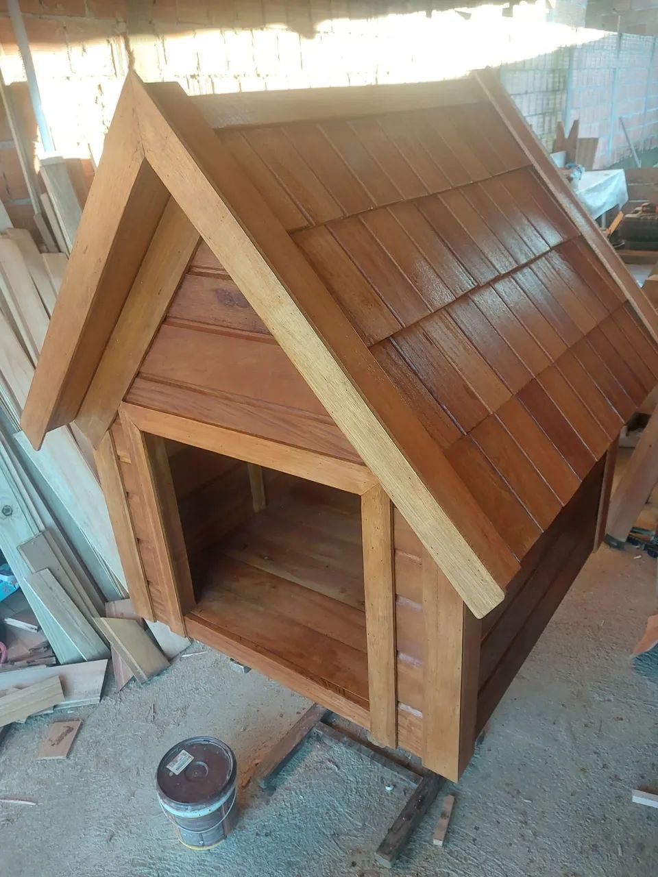 Casinha de cachorro madeira de lei sob encomenda  - Foto 4