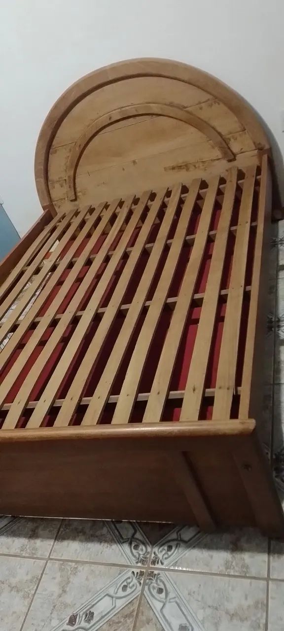 Cama de cerejeira casal madeira maciça 