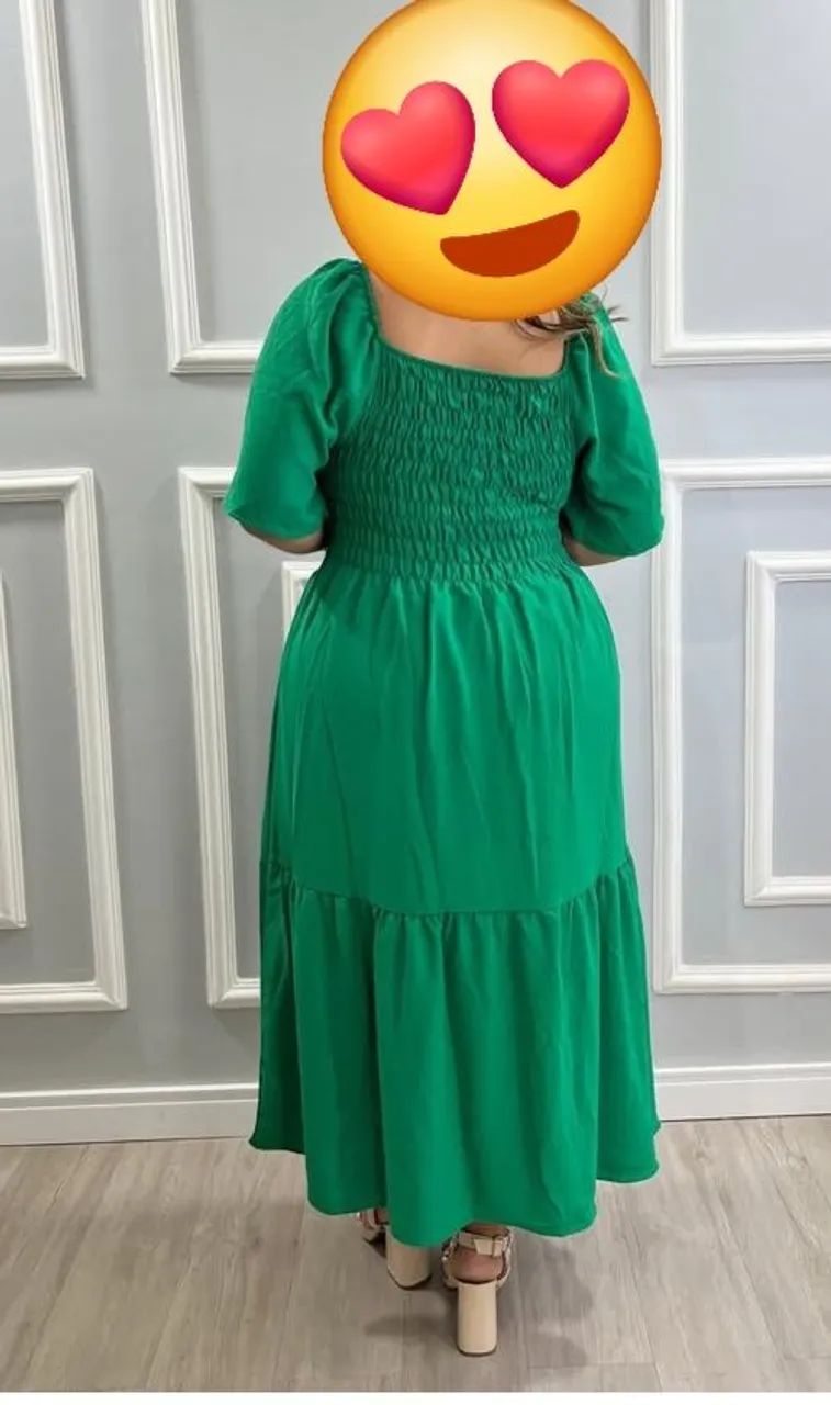 Vestido plus size verde - Foto 2