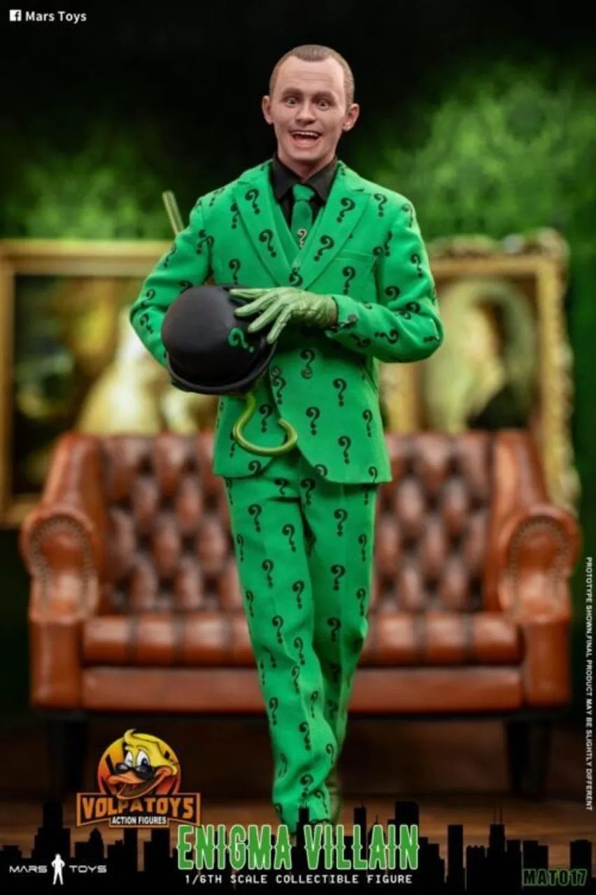 Charada Frank Gorshin Enigma Villain - Mars Toys Mars Set com 2 MAT017 - Foto 4