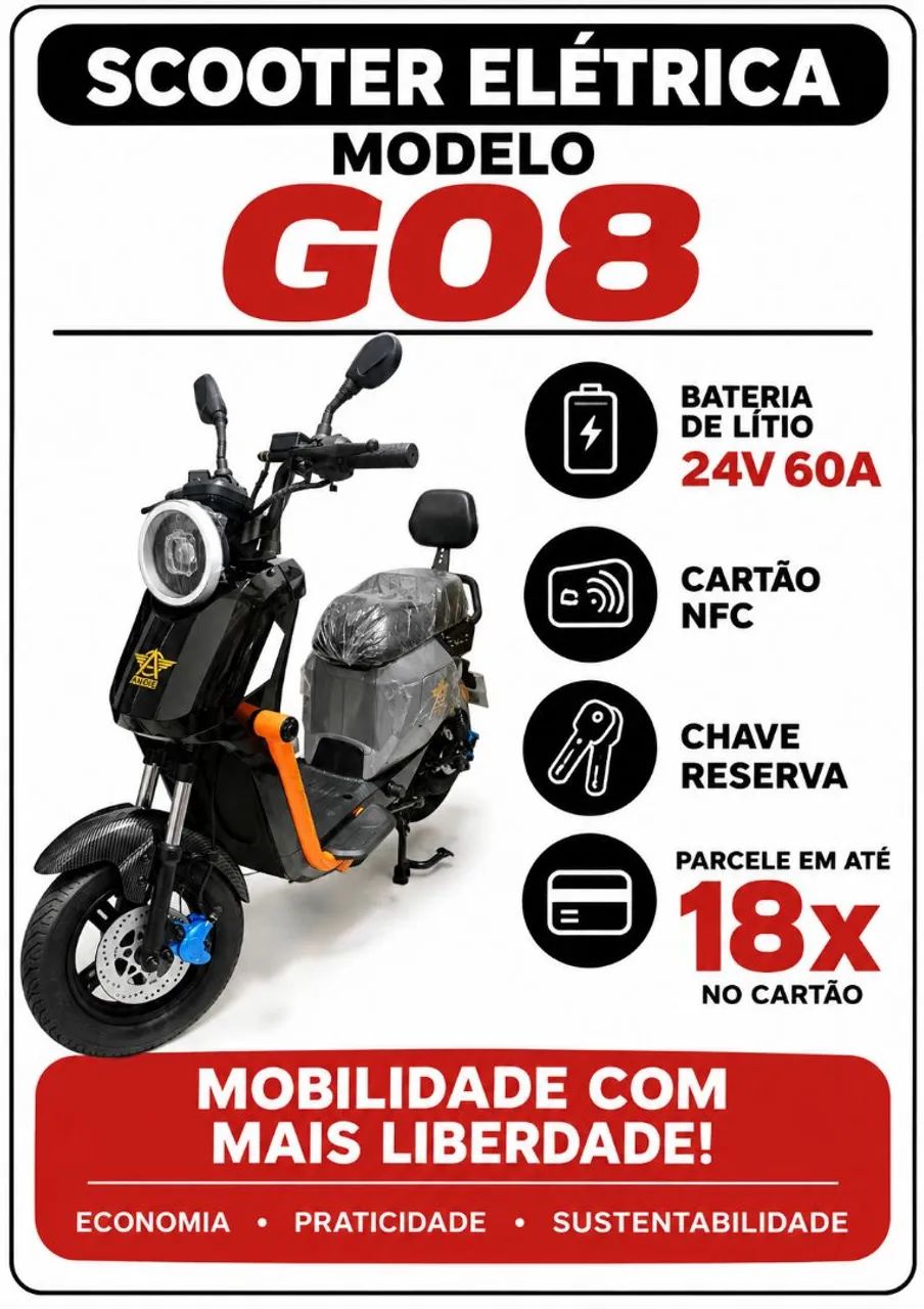 Scooter Elétrica G08 Autopropelido parcelamento até 18x - Foto 2