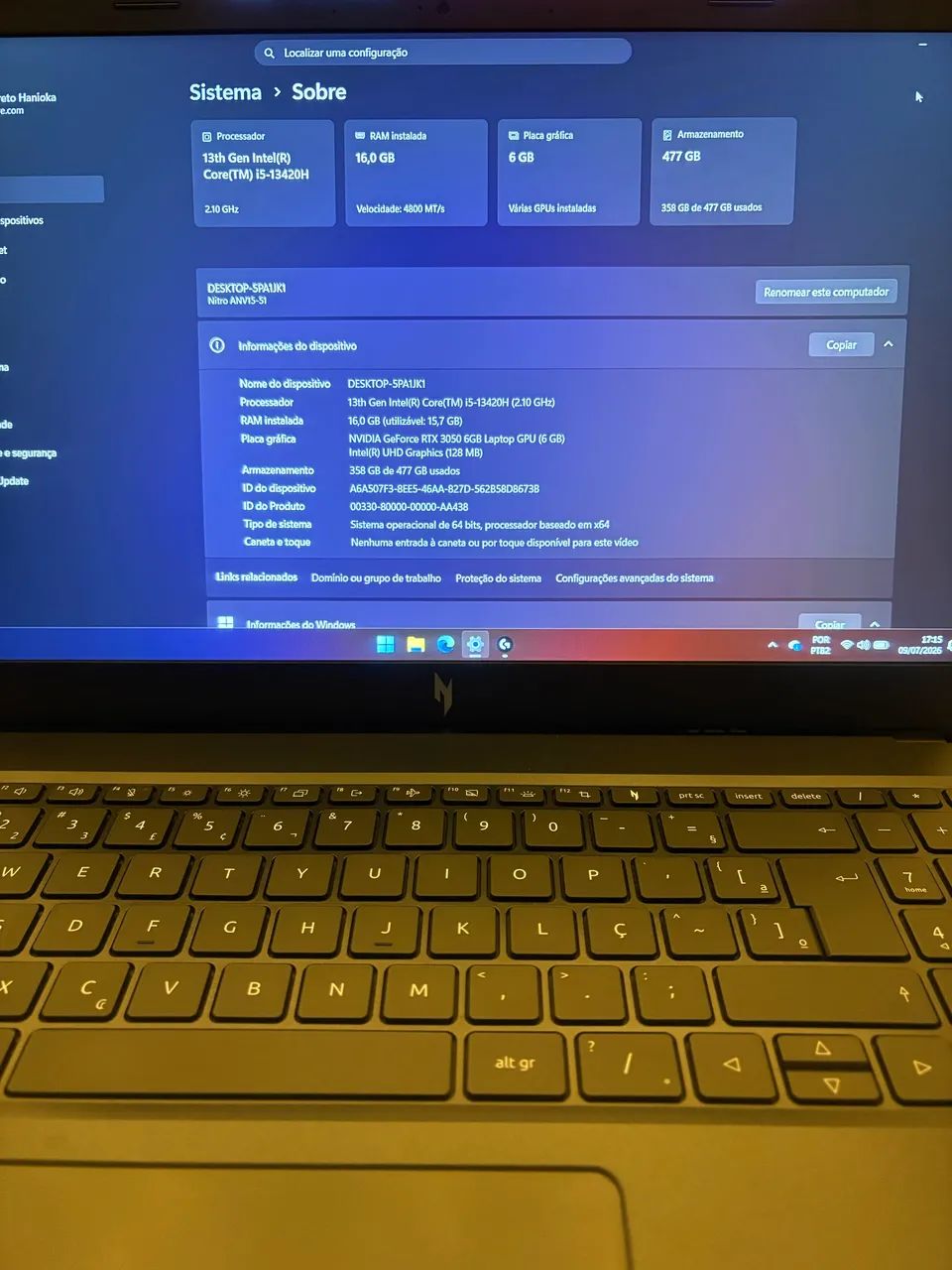 Acer Nitro V 5 - Foto 2