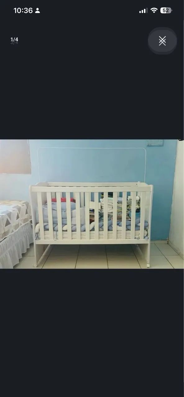 Vendo berço na cor branco  - Foto 2