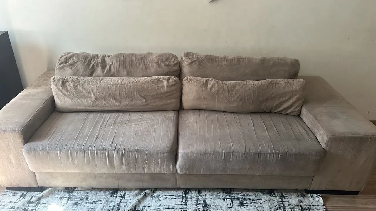 Sofá de veludo nobre 4 lugares - Foto 5
