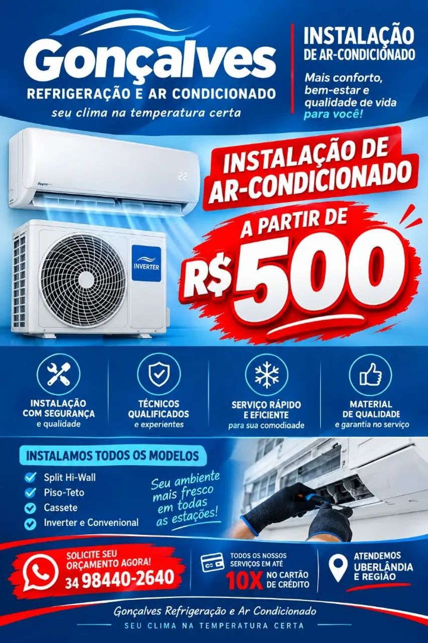 Instalação de ar condicionado