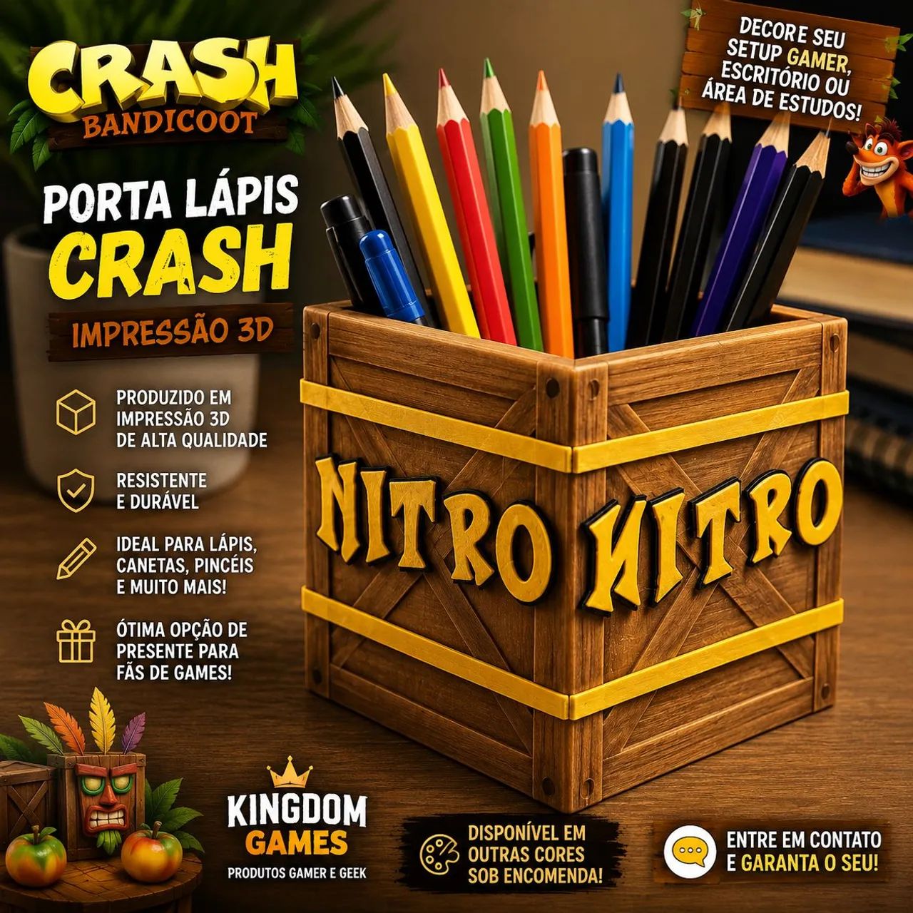Porta lápis Crash Bandicoot  - Foto 2
