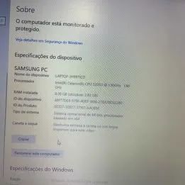 Notebook Samsung Book E20 Prata / Intel Celeron 4GB - Na Caixa Original com Nota Fiscal e  - Foto 2