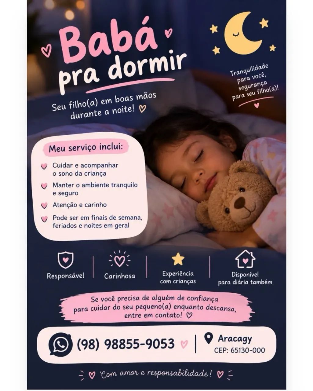 Baba para dormir disponível 