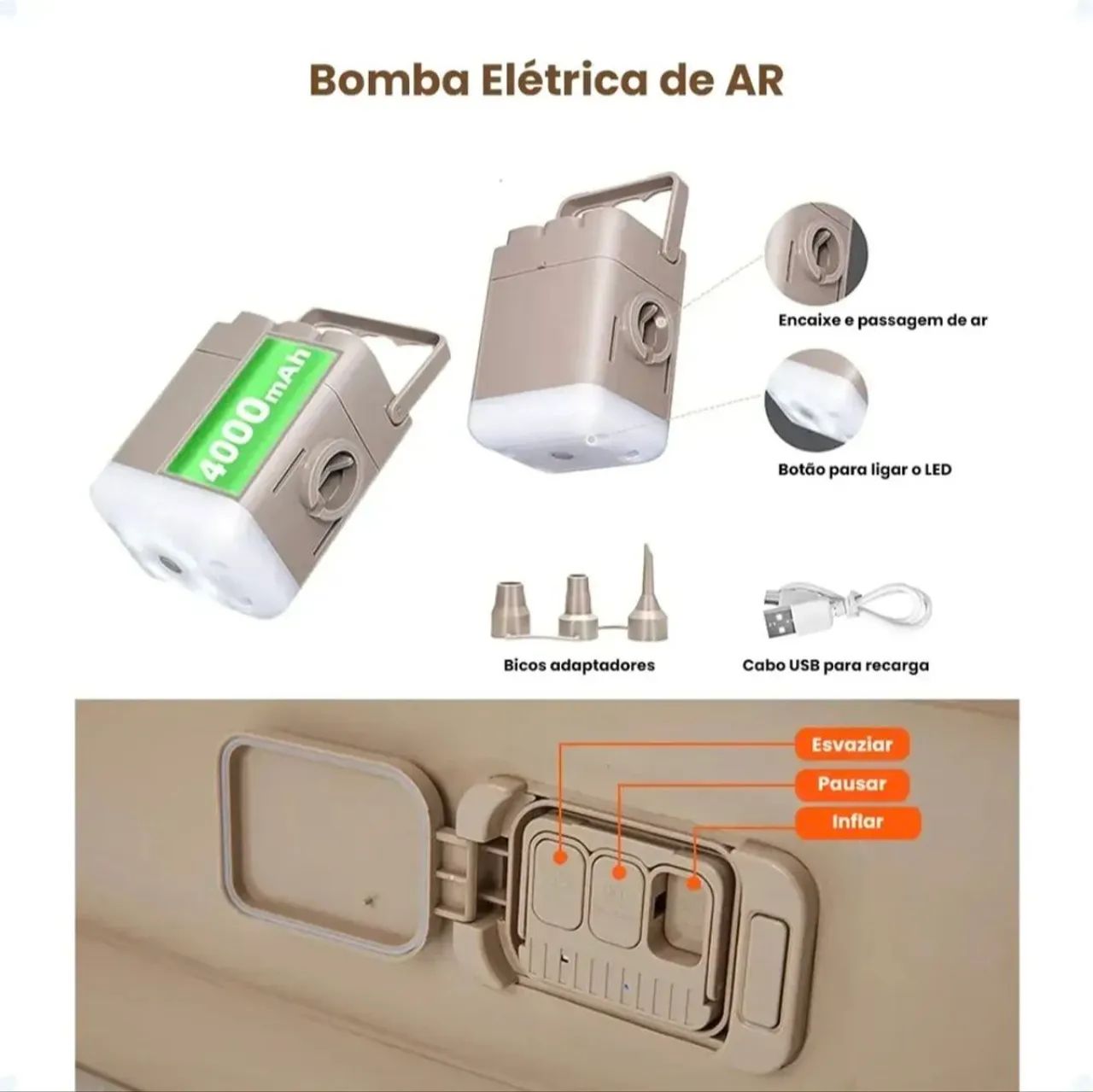 Colchão inflável solteiro bomba automática - Foto 3