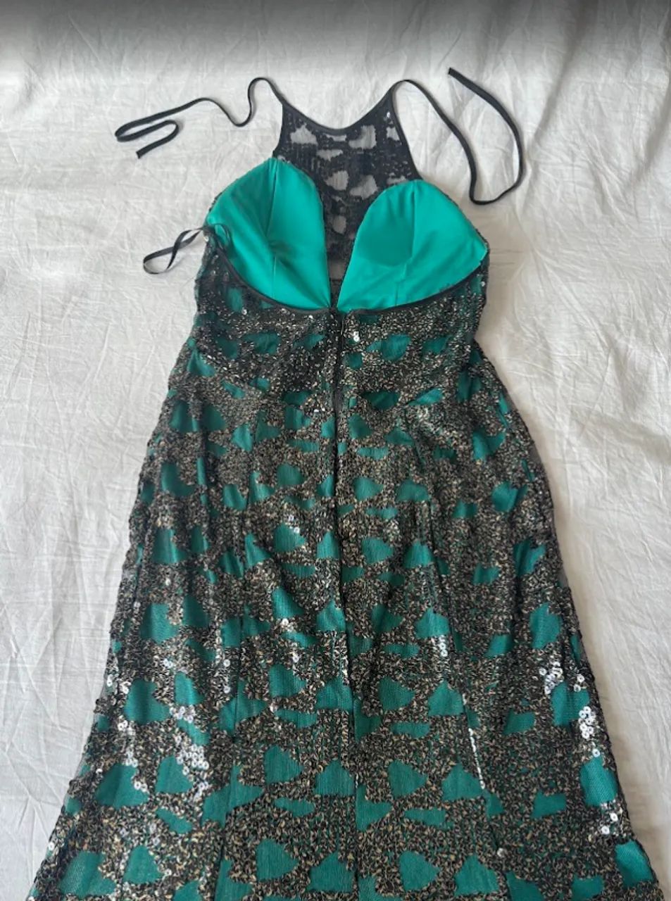Vestido Festa Sequinedo Verde - Foto 3