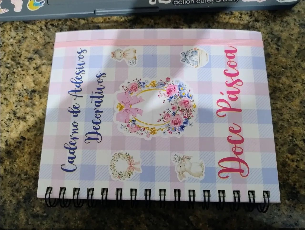 Kit com itens de organização e papelaria  (Desapego)
