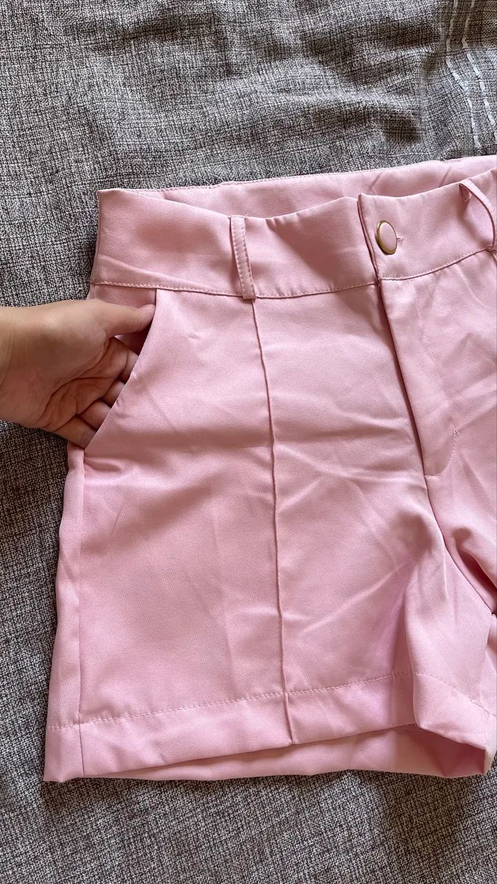 Short alfaiataria rosa  - Foto 2