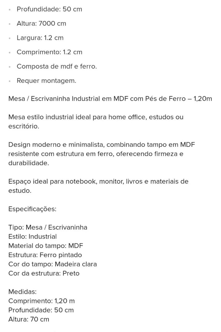 Mesa de escritório  - Foto 4