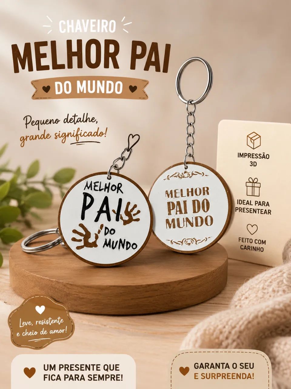 Chaveiros impressão 3D - Foto 2